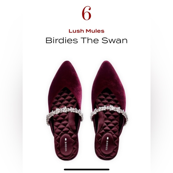 Birdies The Swan Wine Velvet crystal Gem Bracelet Slip-On, almost new! - Picture 9 of 9